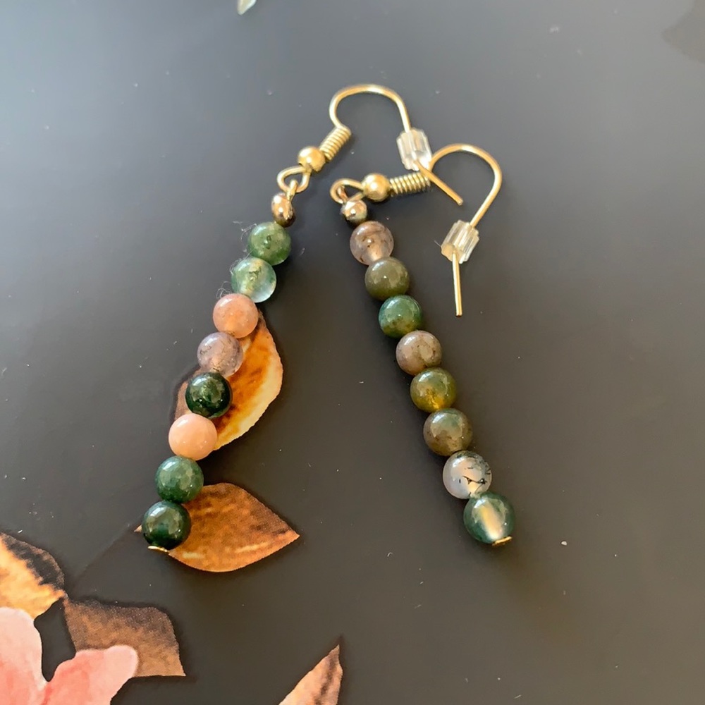 Turmaline dangling earrings - handmade 🌈💕🙏🏽